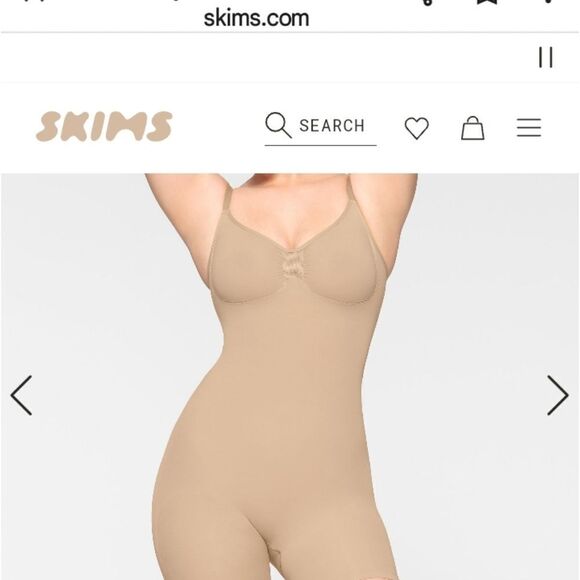 Skims seamless sculpt mid thigh bodysuit size XXS/ XS NWT - Picture 1 of 5